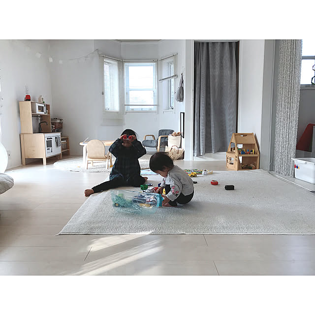 部屋全体/IKEA/子供部屋/おもちゃ収納/キッズスペース...などのインテリア実例 - 2018-01-30 17:23:15