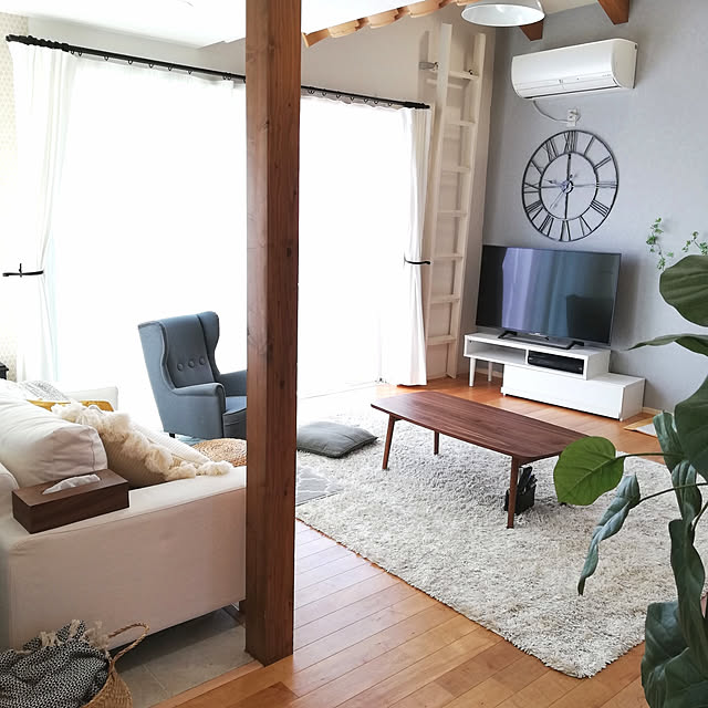 部屋全体/ニトリ/フェイクグリーン/壁紙屋本舗/壁紙DIY...などのインテリア実例 - 2019-07-03 14:57:53