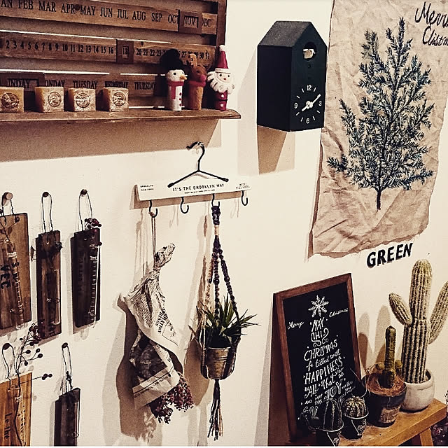 棚/無印良品/ハンドメイド/クリスマス/ドライフラワー...などのインテリア実例 - 2018-11-19 08:00:05