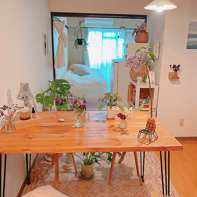 部屋全体/一人暮らし/お花のある暮らし/花と緑に溢れた暮らしのインテリア実例 - 2024-04-29 16:21:22