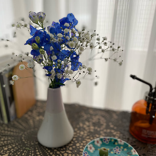 お花のある暮らし+..・* ❁/1K ひとり暮らし/棚のインテリア実例 - 2022-04-18 13:22:05