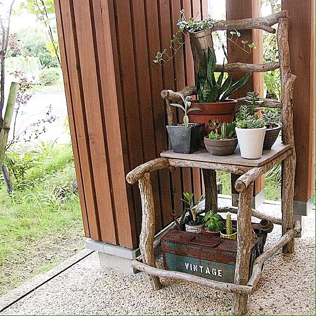 玄関/入り口/工具箱/サンスベリア/椅子/多肉植物...などのインテリア実例 - 2015-07-27 10:00:09