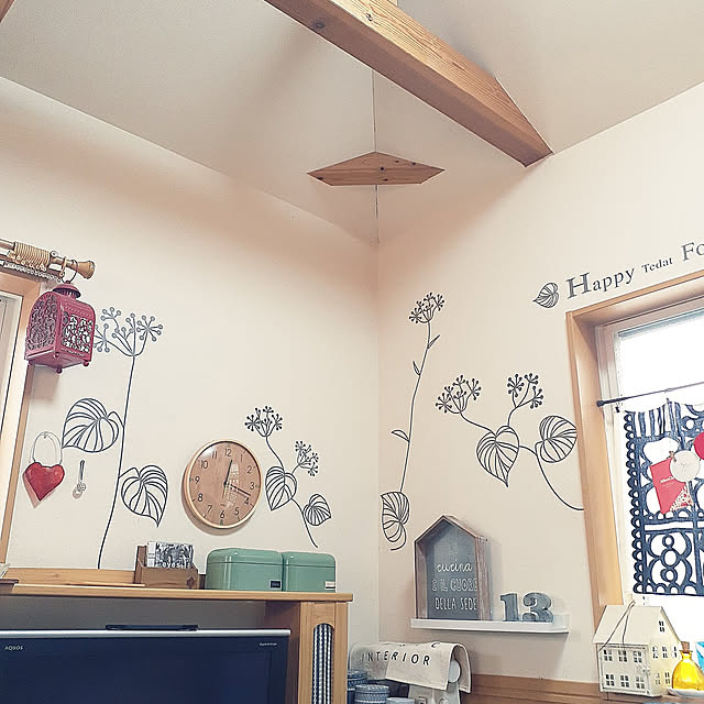 部屋全体/ニトリ/ウォールステッカー/みてくれて、ありがとう(*^ω^)のインテリア実例 - 2022-01-21 12:30:03