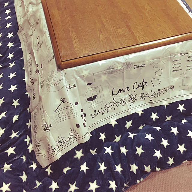 机/こたつから出れません…/販売も始めます❤️/今年の目標は準一級取得❤️/こたつカバーの代わりに...などのインテリア実例 - 2019-01-11 16:07:33