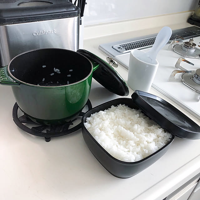 ガスコンロで炊飯/おひつ/STAUB/ストウブ ココットdeごはん/炊飯器のない生活...などのインテリア実例 - 2019-10-25 20:48:20