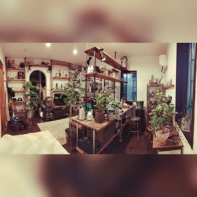 部屋全体/インダストリアルインテリア/趣味部屋/観葉植物/フィギュア...などのインテリア実例 - 2022-10-14 17:52:18