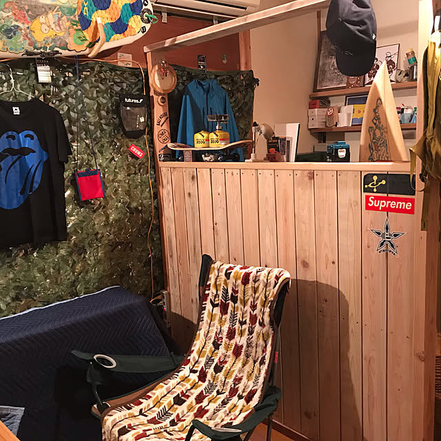 部屋全体/キャンプ用品/カモフラージュネット/chemistry surfboards/Supreme...などのインテリア実例 - 2019-01-09 20:57:51