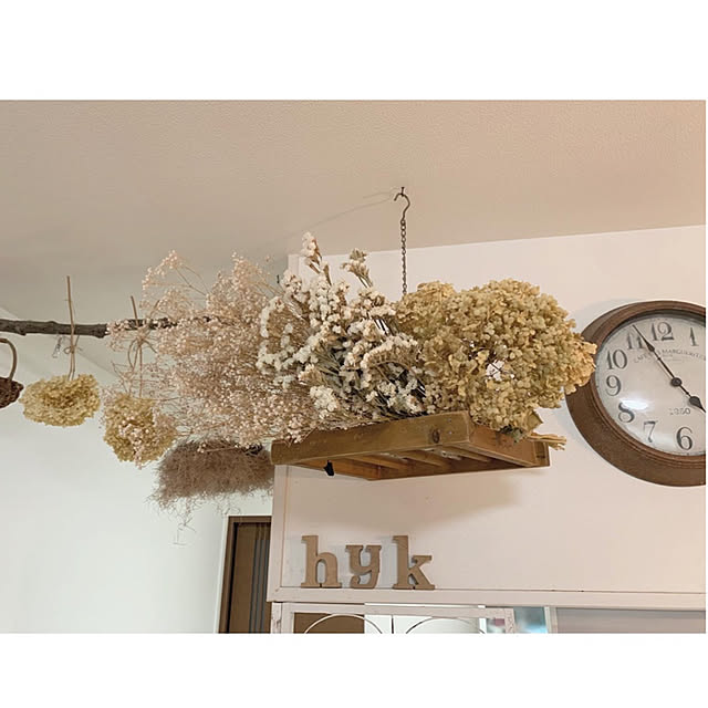 イニシャルオブジェ/ハンドメイド/ナチュラルインテリア/木工作品/紫陽花...などのインテリア実例 - 2020-07-17 17:16:48