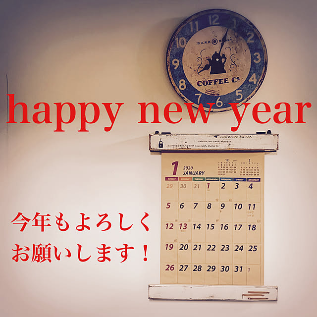 カレンダー/ダイソー/雑貨/100均/カフェ風...などのインテリア実例 - 2020-01-01 20:12:50