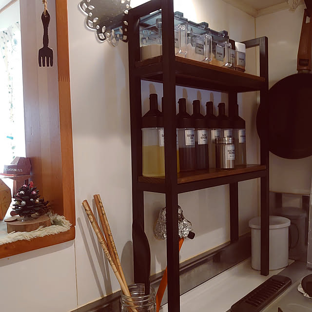 キッチン/調味料ボトル/調味料棚DIY/セリア大好き！のインテリア実例 - 2021-09-20 14:22:29