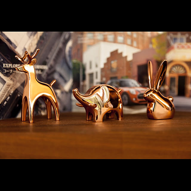 Yumiの-アンブラ umbra オリガミ リングホルダー 3個セット ORIGAM ANIMAL3pcs GIFT BOX クロム 21010123158の家具・インテリア写真