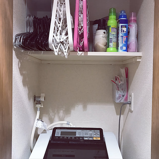 玄関/入り口/洗濯機上の棚/一人暮らし/1Kのインテリア実例 - 2019-01-30 12:40:40