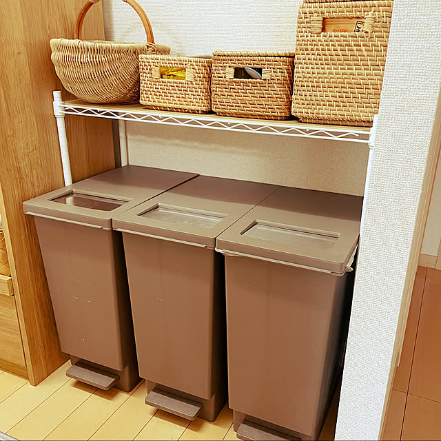 megのニトリ-スチールラックSTANDARD 85cm幅 2段(DWH) の家具・インテリア写真