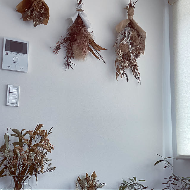 観葉植物/ホワイトインテリア/ドライフラワー/ハンドメイド/壁/天井のインテリア実例 - 2023-06-12 21:52:49
