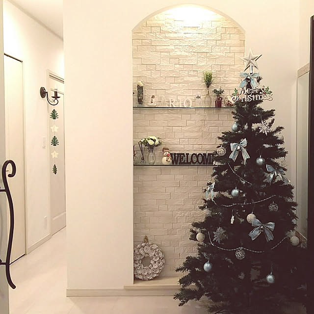 玄関/入り口/クリスマス/クリスマスリース/猫/アイアン...などのインテリア実例 - 2021-12-09 09:39:19