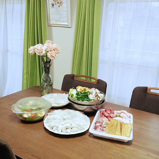 部屋全体/ニトリ/カーネーション/餃子&焼肉パーティー/団地のインテリア実例 - 2014-11-24 16:49:08
