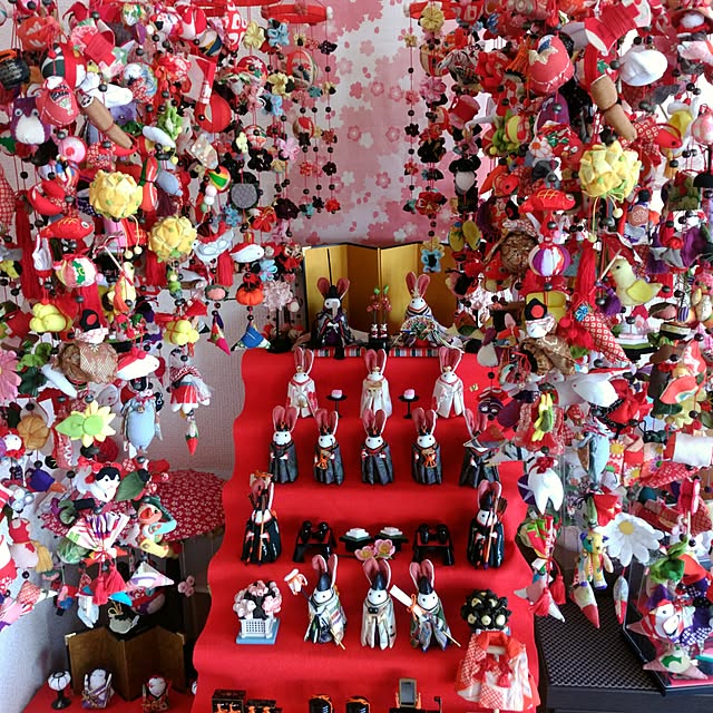 交換無料！ シーグラスアート ちりめん細工 ♡桜ハートの花かご姉妹♡ 立体・オブジェ