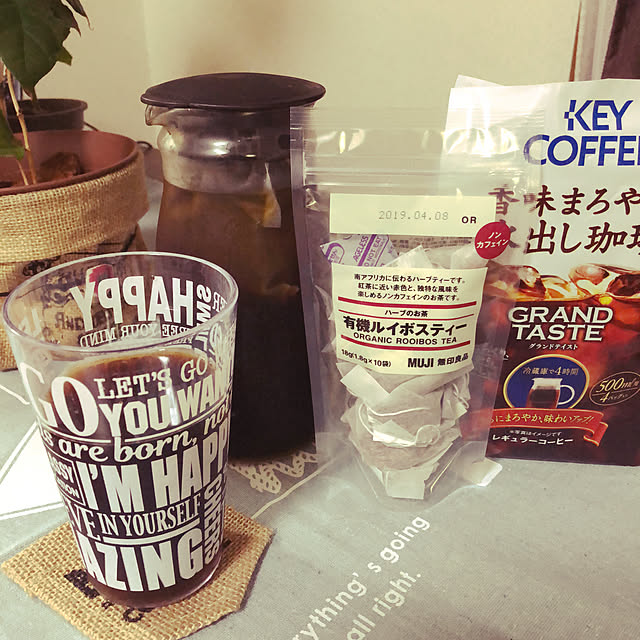 壁/天井/水出しコーヒー/ルイボスティー/ロハコクーポン券ありがとうございました/ロハコ...などのインテリア実例 - 2018-08-14 23:21:12