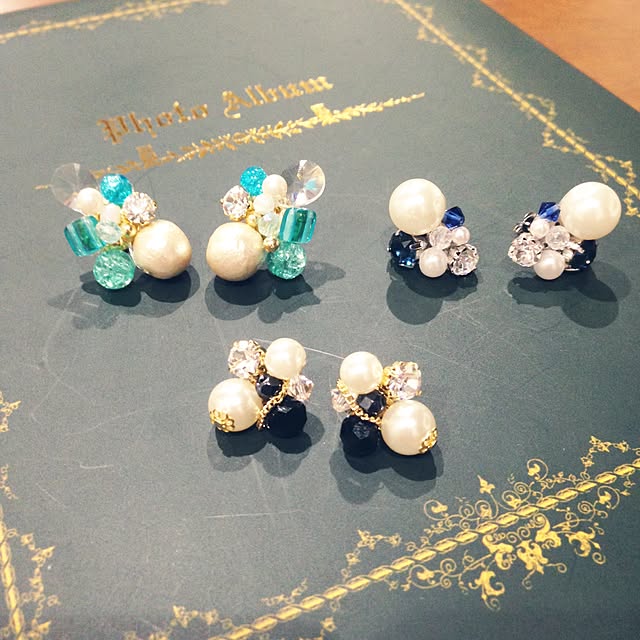ベッド周り/ハンドメイドピアス/100均/アクセサリー/ハンドメイドのインテリア実例 - 2015-06-26 22:53:05