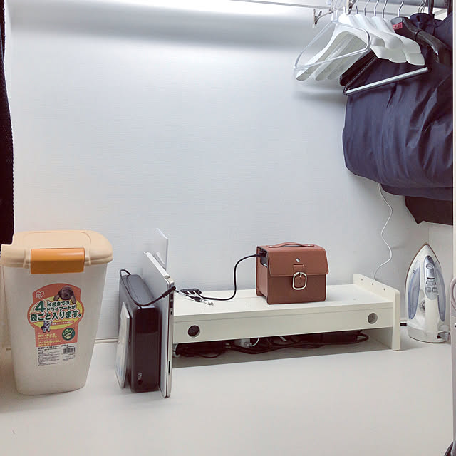 パソコンコーナー/パソコンデスク/押入れ/押入れ収納/ホワイトグレーインテリア...などのインテリア実例 - 2020-09-11 18:38:02