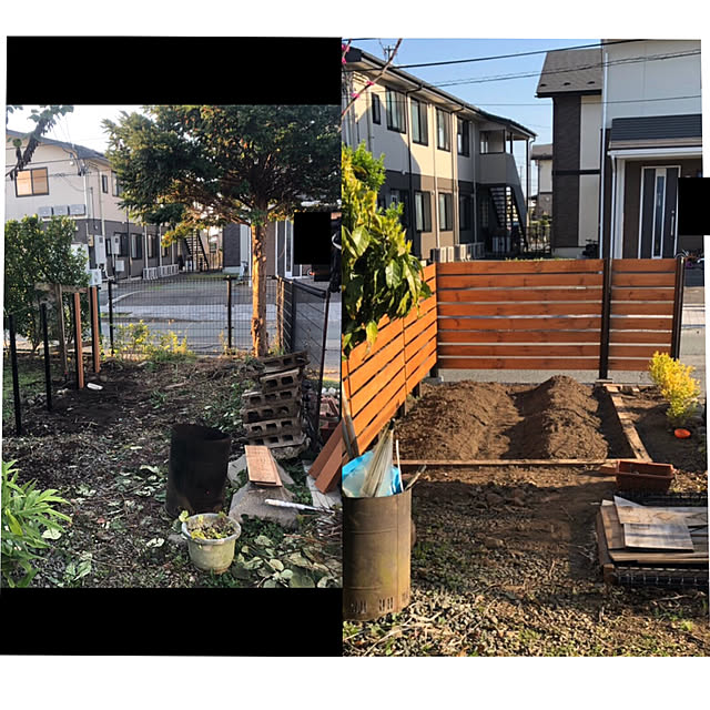ウッドフェンスDIY/畑/キシラデコール/家庭菜園/外構DIY...などのインテリア実例 - 2019-06-30 09:24:38