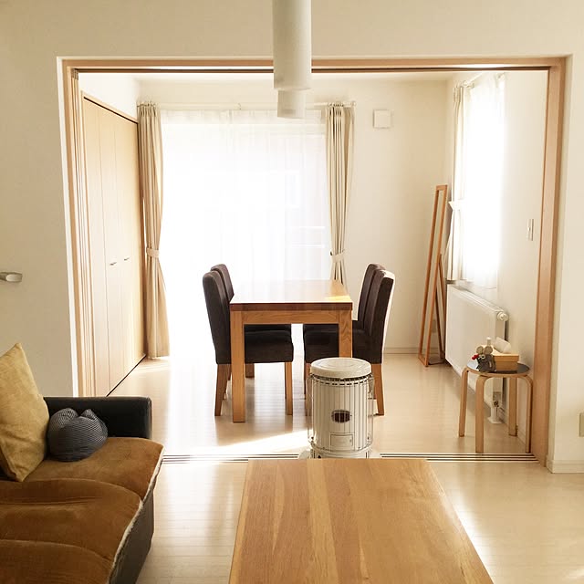 部屋全体/ストーブ/ニトリ/シンプルな暮らし/無印...などのインテリア実例 - 2016-10-05 17:35:02
