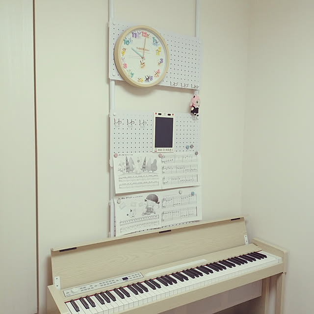 壁/天井/KORG/電子ピアノ/KORGC1AIR/有孔ボードのインテリア実例 - 2023-01-10 22:09:31
