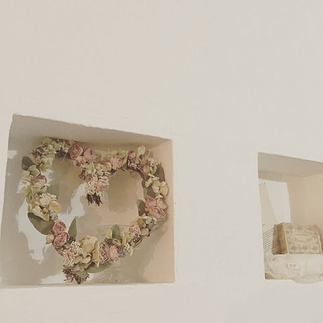壁/天井/ニッチ/花のある暮らし/ドライフラワーのある暮らし/お花のある暮らし...などのインテリア実例 - 2017-09-14 23:42:50