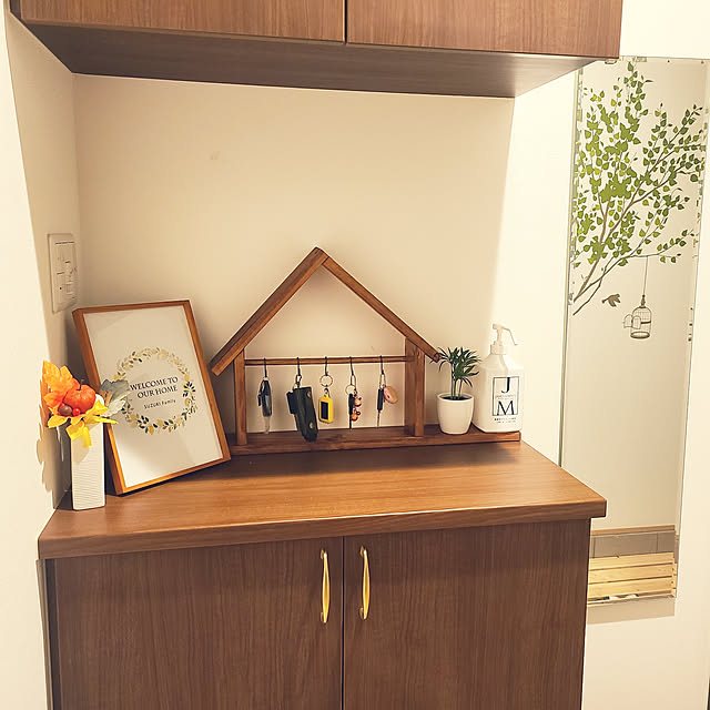 玄関/入り口/玄関ディスプレイ/DIY/端材 DIYのインテリア実例 - 2020-09-22 17:49:37