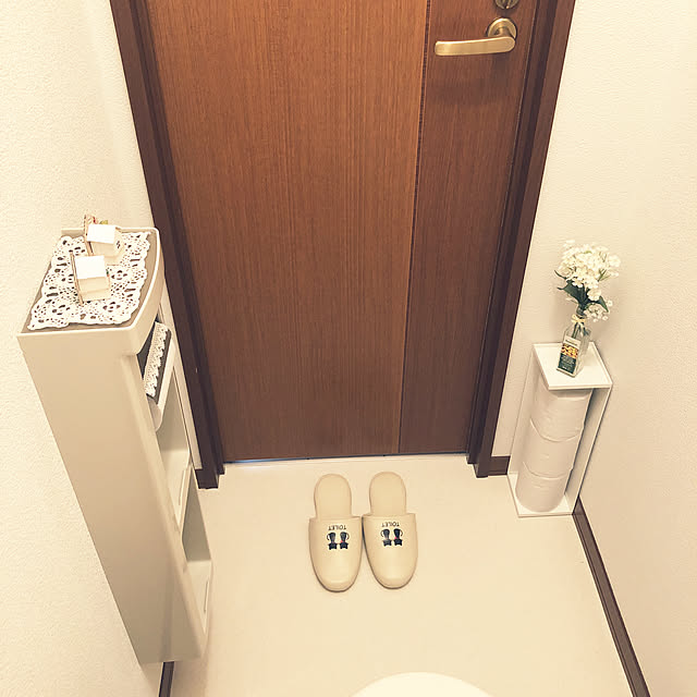 トイレットペーパー収納/かすみ草/フェイクフラワー/フェイクグリーン/雑貨...などのインテリア実例 - 2019-08-26 15:42:32