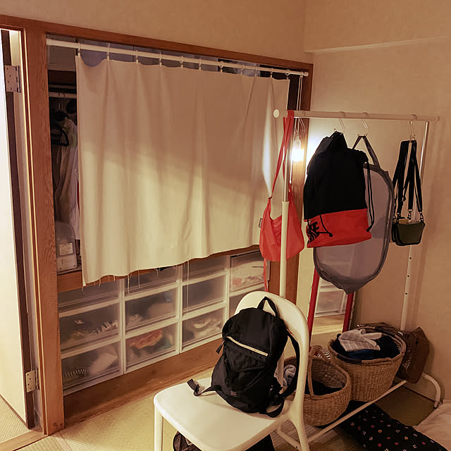 押し入れ/狭い部屋/賃貸/築30年以上/無印良品...などのインテリア実例 - 2021-08-24 22:45:11