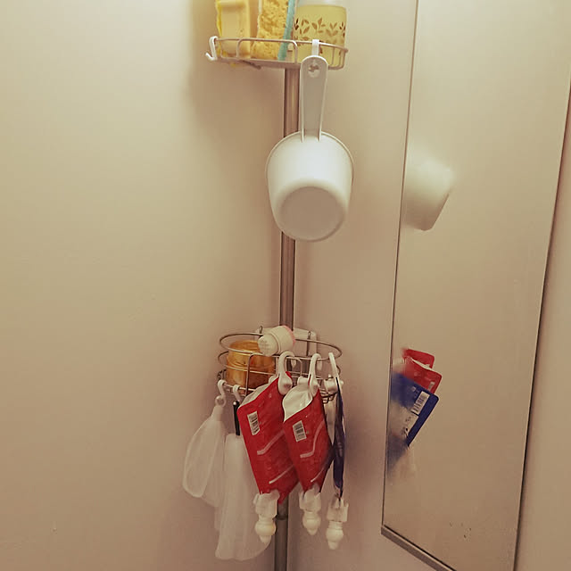 バス/トイレ/突っ張り棒で収納/お風呂場/お風呂場グッズ/シャンプーは置きませんのインテリア実例 - 2020-11-28 19:51:22