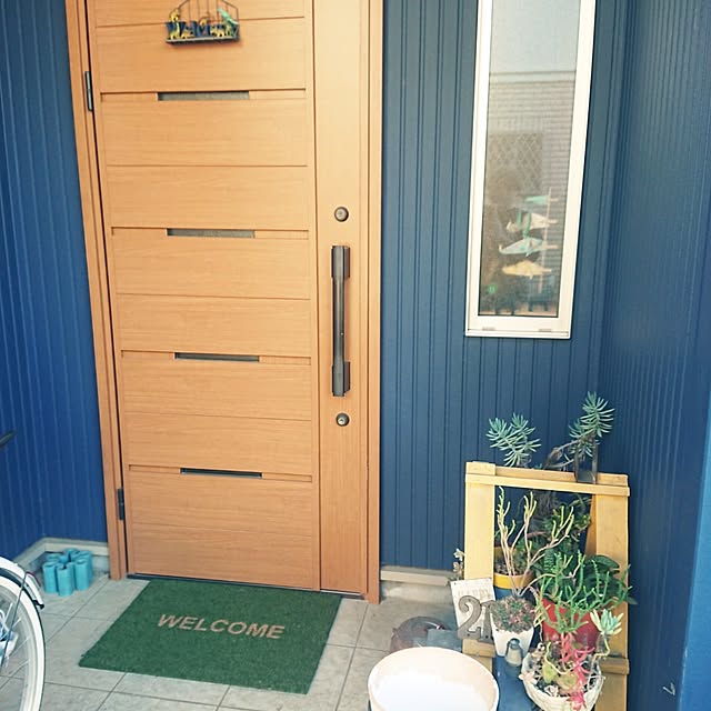 urchinの萩原-屋外玄関マット ココマット コイヤーマット ココヤシ 約45×65×1.5cm 【ウエルカム・バタフライ・ハート 】 の家具・インテリア写真