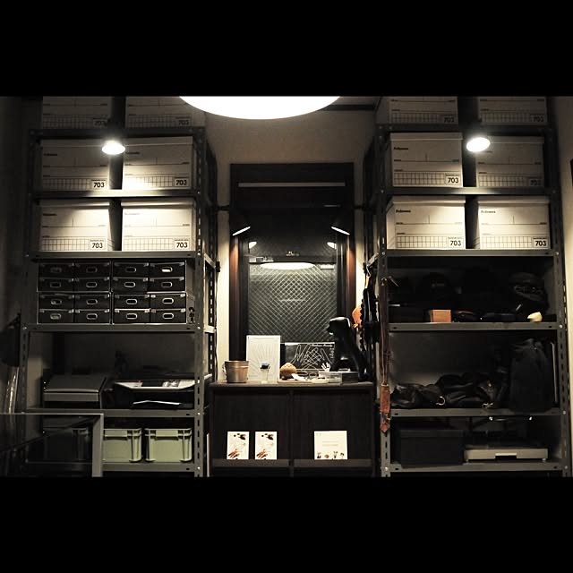 棚/サンボックス/ファイバーボックス/無印良品/ダンボール...などのインテリア実例 - 2013-08-10 00:11:52
