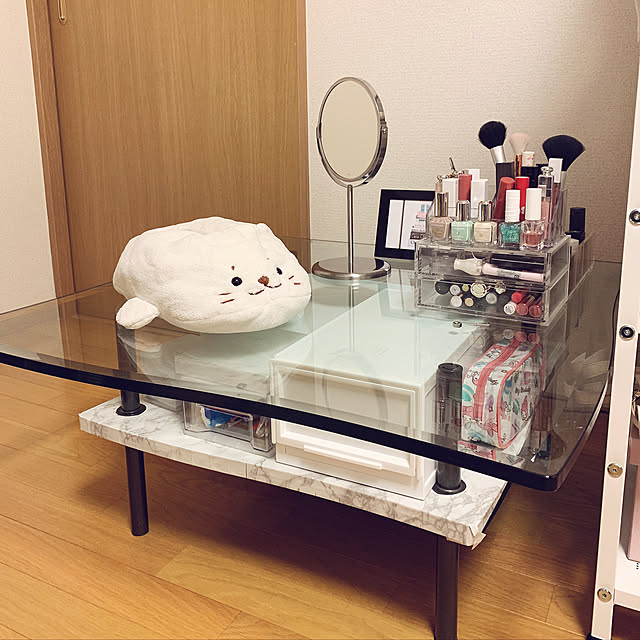 100均/ダイソー/無印良品/モノトーン/机のインテリア実例 - 2020-07-08 22:26:29