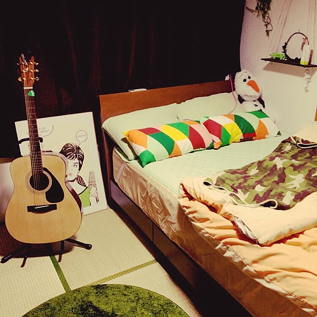 ベッド周り/ダイソー/雑貨/DIY/一人暮らし...などのインテリア実例 - 2016-06-27 23:10:45