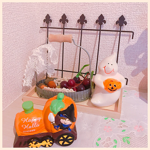 玄関/入り口/ハロウィン/ダイソー/100均/セリアのインテリア実例 - 2018-10-31 17:29:33