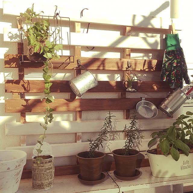 玄関/入り口/すのこリメイク/ベランダガーデニング/DIY/観葉植物のインテリア実例 - 2015-10-13 23:52:59