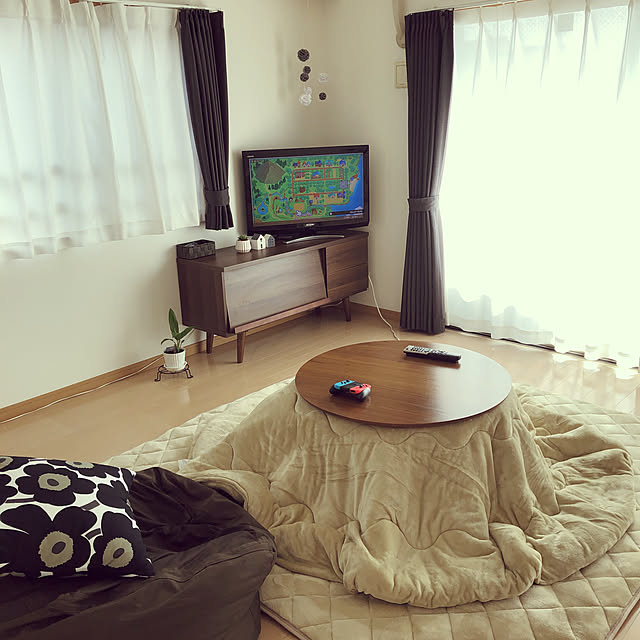 ウォールナット突き板 こたつ コタツ 炬燵 テーブル 円形 直径 ウォールナット突き板 こたつ コタツ 炬燵 テーブル 円形 直径