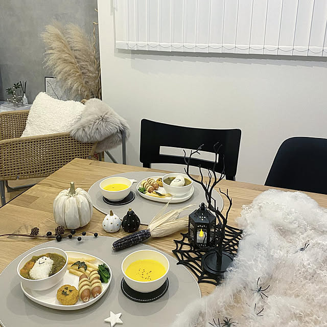 ハロウィンごはん/H&M HOME/hmhome/クッションカバー/北欧インテリア...などのインテリア実例 - 2021-10-31 21:05:43