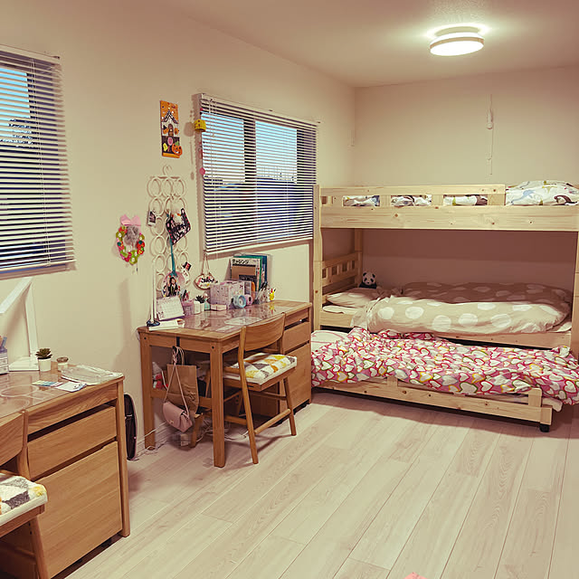 三人兄弟　姉姉弟/三段ベッド/無印良品/子供部屋/学習机...などのインテリア実例 - 2024-03-02 18:14:00