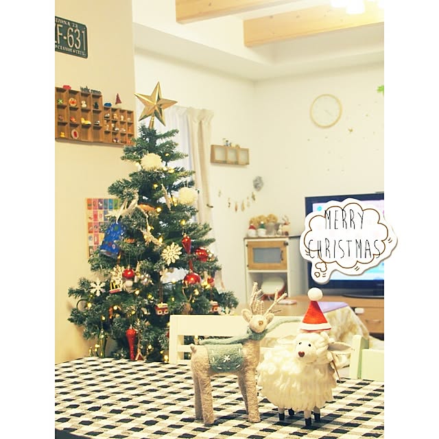 部屋全体/雑貨/クリスマス/クリスマスディスプレイ/ニトリ...などのインテリア実例 - 2015-12-24 16:43:59