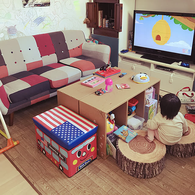 Akiの-大容量 カラーボックス 3段 マルチラック | ダンボール 段ボール 収納 家具 段ボール家具 ダンボール家具 軽い ラック 収納ボックス 棚 強化 カラー ボックス インナーボックス スリム 引き出し おしゃれ ブックラック 横置き 本棚 シェルフ クリスマスの家具・インテリア写真