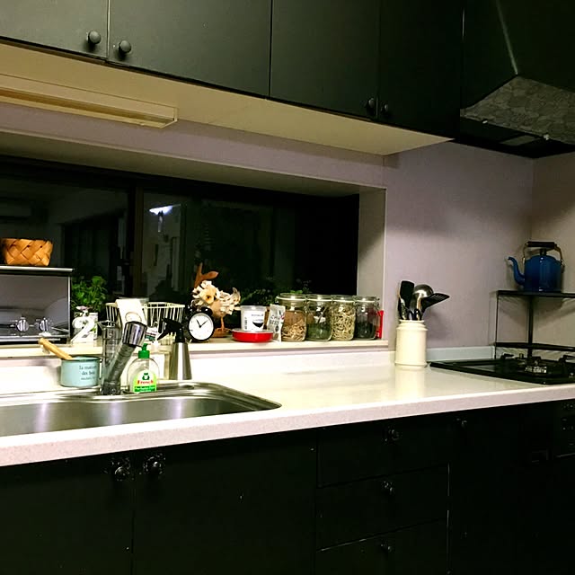 キッチン/DIY/3COINS/IKEA/カフェ風...などのインテリア実例 - 2016-08-05 10:31:51