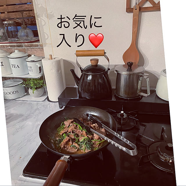 夕食の1品/牛肉とほうれん草のオイスター炒め/一生もの♡/Hand Marks/東急ハンズ...などのインテリア実例 - 2022-08-18 20:34:03