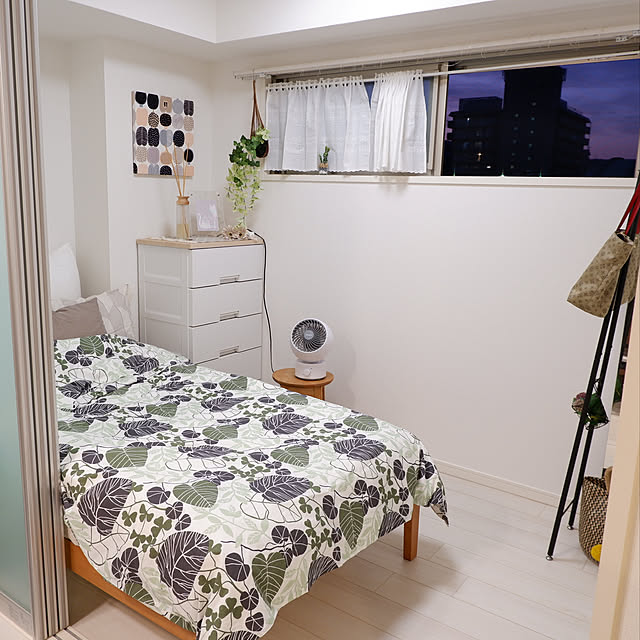 サーキュレーターは昨年のモニター商品/山善 サーキュレーター/ようやく夏仕様/寝室/フィンレイソン 布団カバー...などのインテリア実例 - 2022-06-01 20:14:23