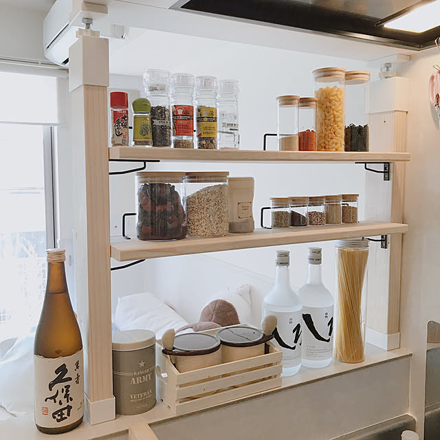 棚/キッチンDIY/ラブリコ/2×4/セリア...などのインテリア実例 - 2021-04-18 15:01:18