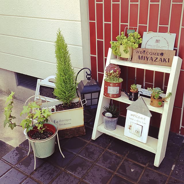 玄関/入り口/DIY/100均/ハンドメイド/多肉植物...などのインテリア実例 - 2015-04-26 13:09:58