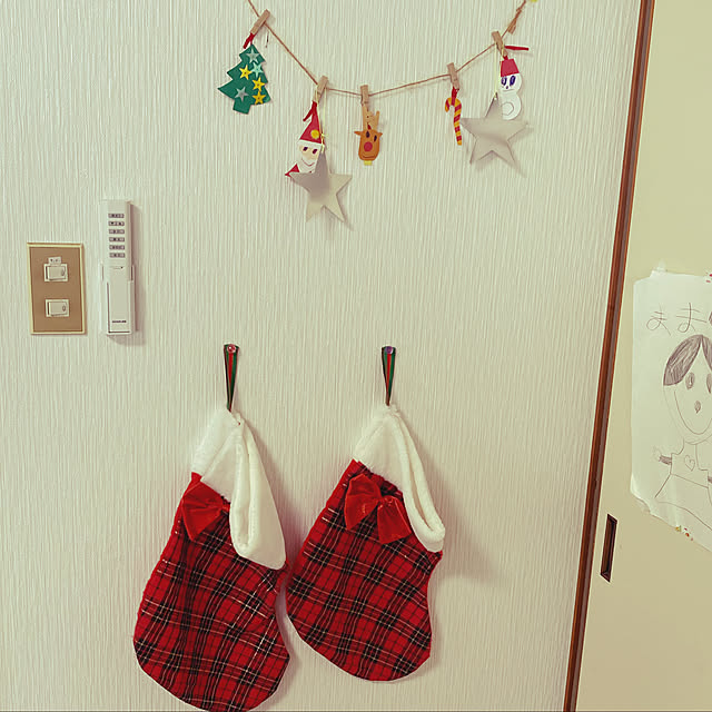クリスマス雑貨/子どもの手作り/雑貨/壁/天井のインテリア実例 - 2022-12-24 11:45:52