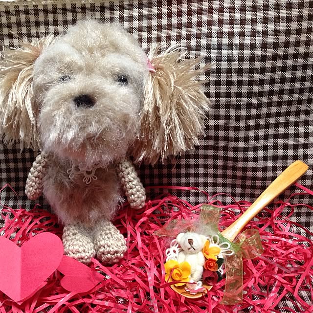 リビング/lovelinさんからの素敵便/編みぐるみ/タティングレース/愛犬トイプ...などのインテリア実例 - 2014-02-13 21:22:36